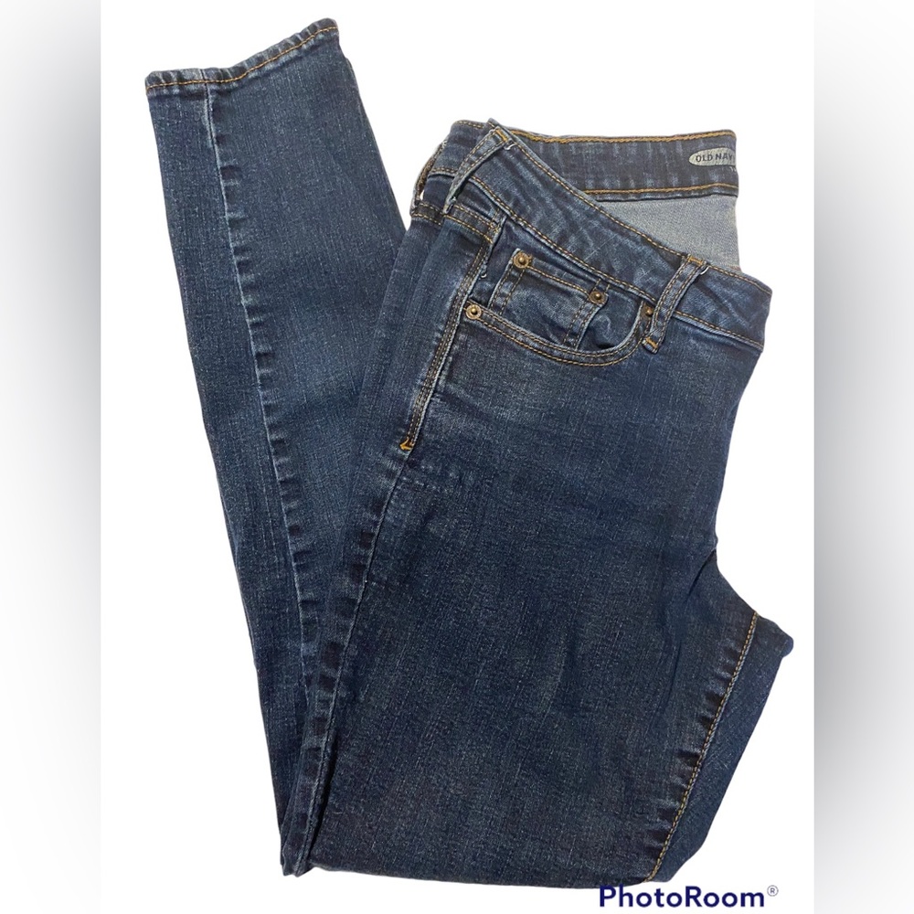 Old Navy The Rock Star Skinny Jeans, Size 10, Dark Wash, Gently Worn